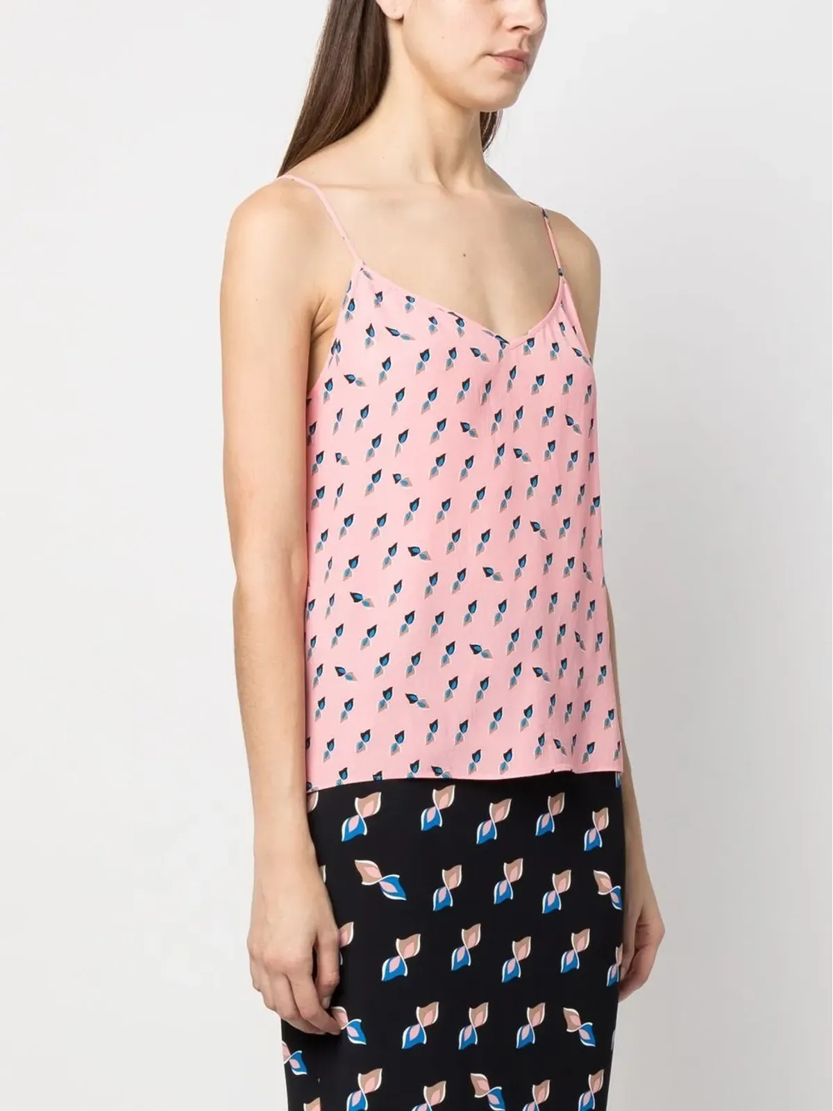 DVF Diane von Furstenberg グラフィックプリントトップ - 画像3