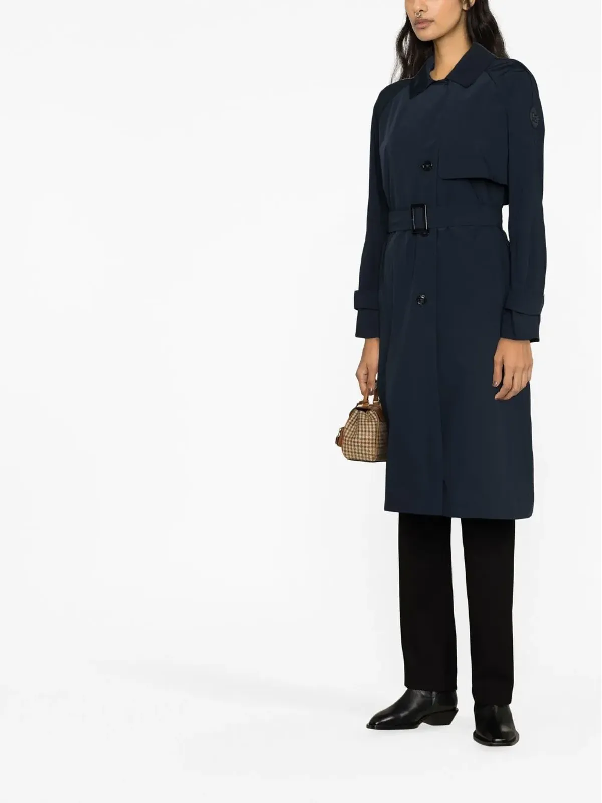 Woolrich ロゴパッチ トレンチコート - 画像3