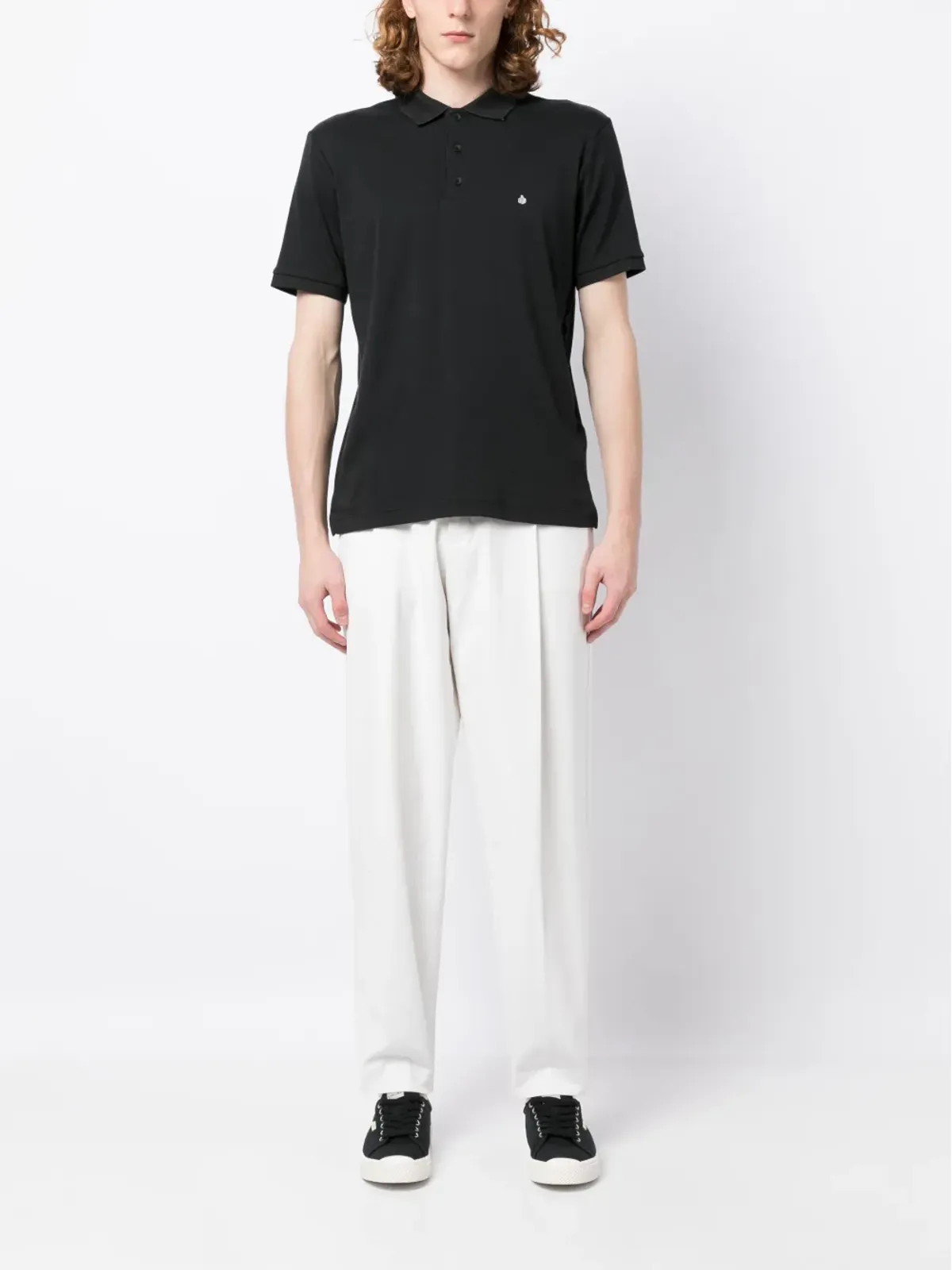 rag & bone ロゴ刺繍入りコットンポロシャツ - 画像2