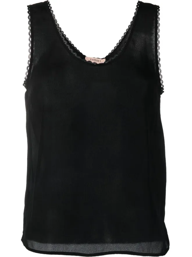 TWINSET TWINSET scallop-edge tank topの商品画像