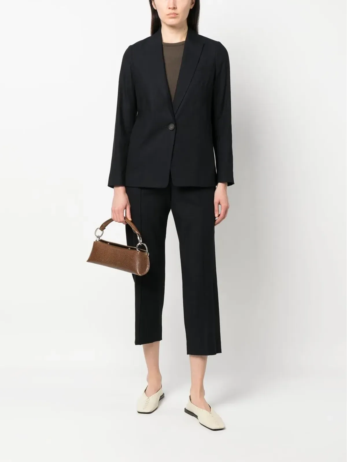 Vince ブルーのシングルブレストブレザー - 画像2