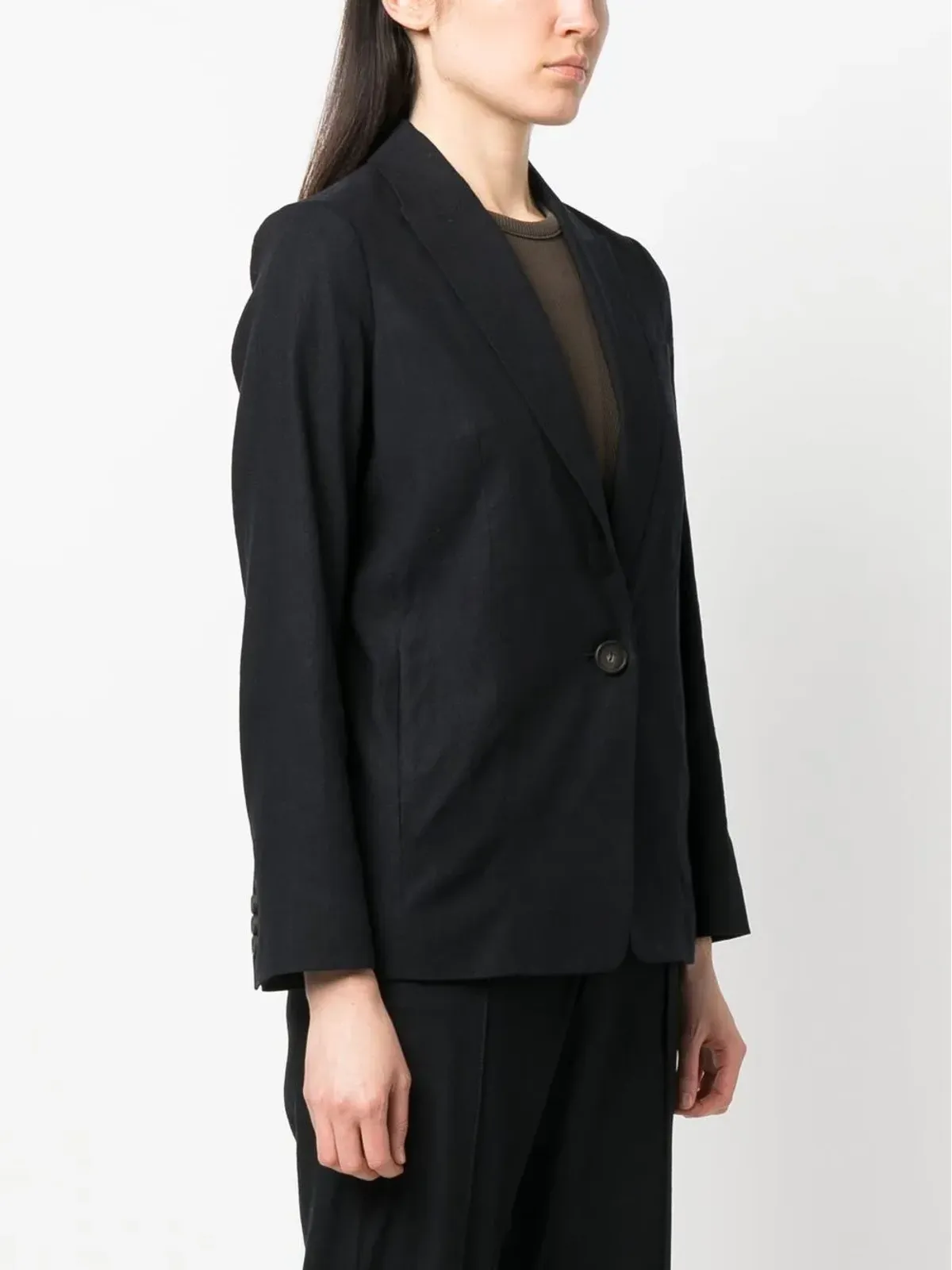 Vince ブルーのシングルブレストブレザー - 画像3
