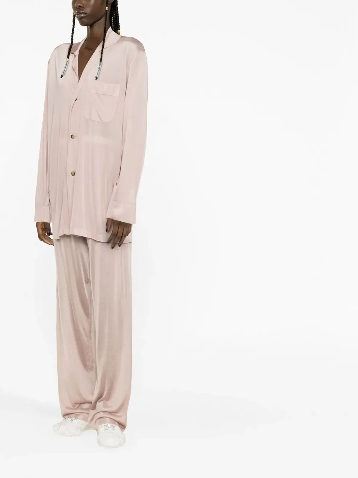 Maison Margiela オーバーサイズ ボタンアップ ブラウス - ピンク - 画像2