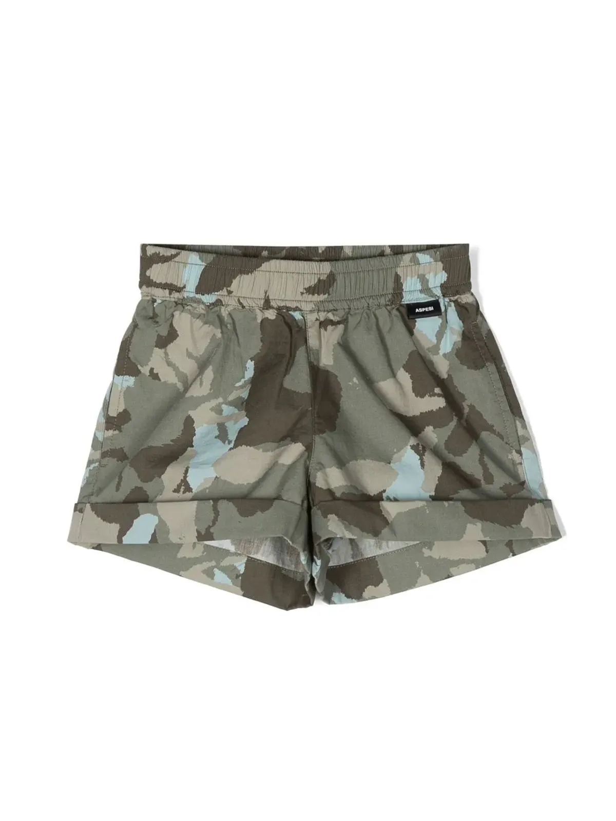 Aspesi Kids カモフラージュ柄ショートパンツ - 画像1