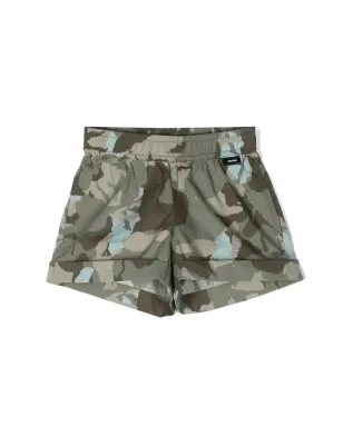 Aspesi Kids カモフラージュ柄ショートパンツ - サムネイル1