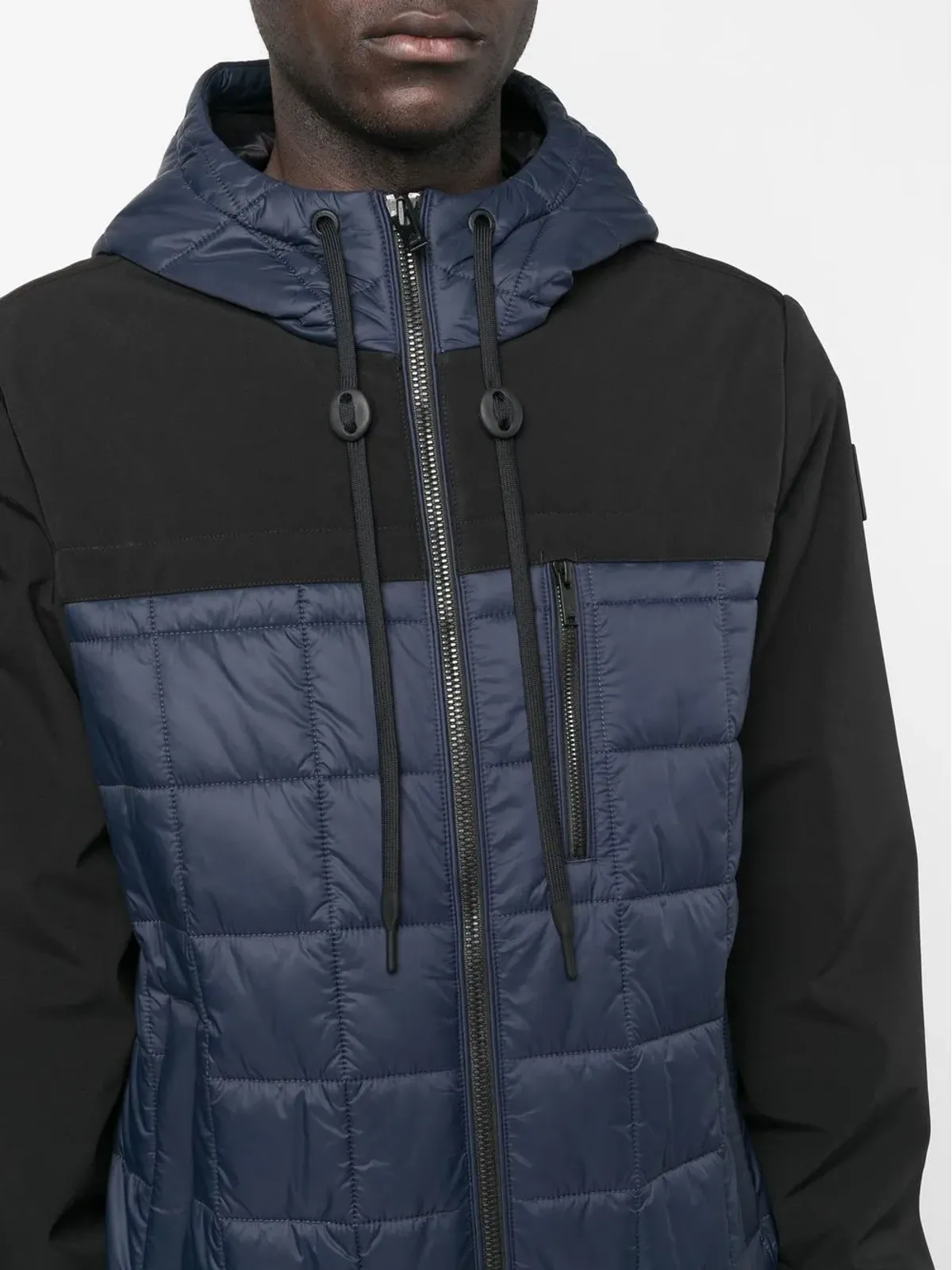Moose Knuckles panelled hooded padded jacket - Blue - 画像5