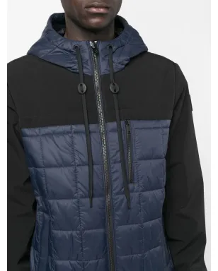 Moose Knuckles panelled hooded padded jacket - Blue - サムネイル5