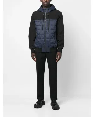 Moose Knuckles panelled hooded padded jacket - Blue - サムネイル2