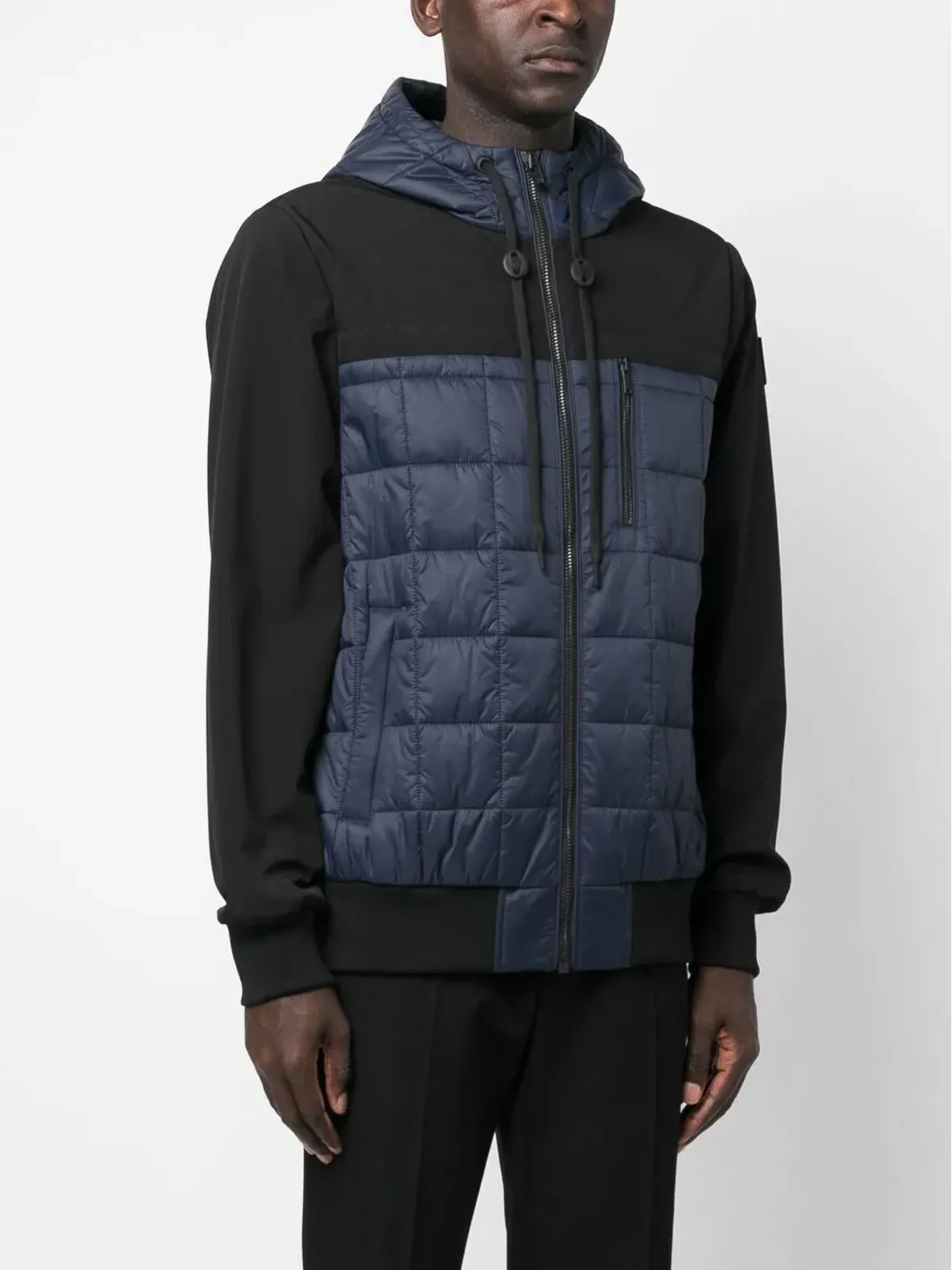 Moose Knuckles panelled hooded padded jacket - Blue - 画像3