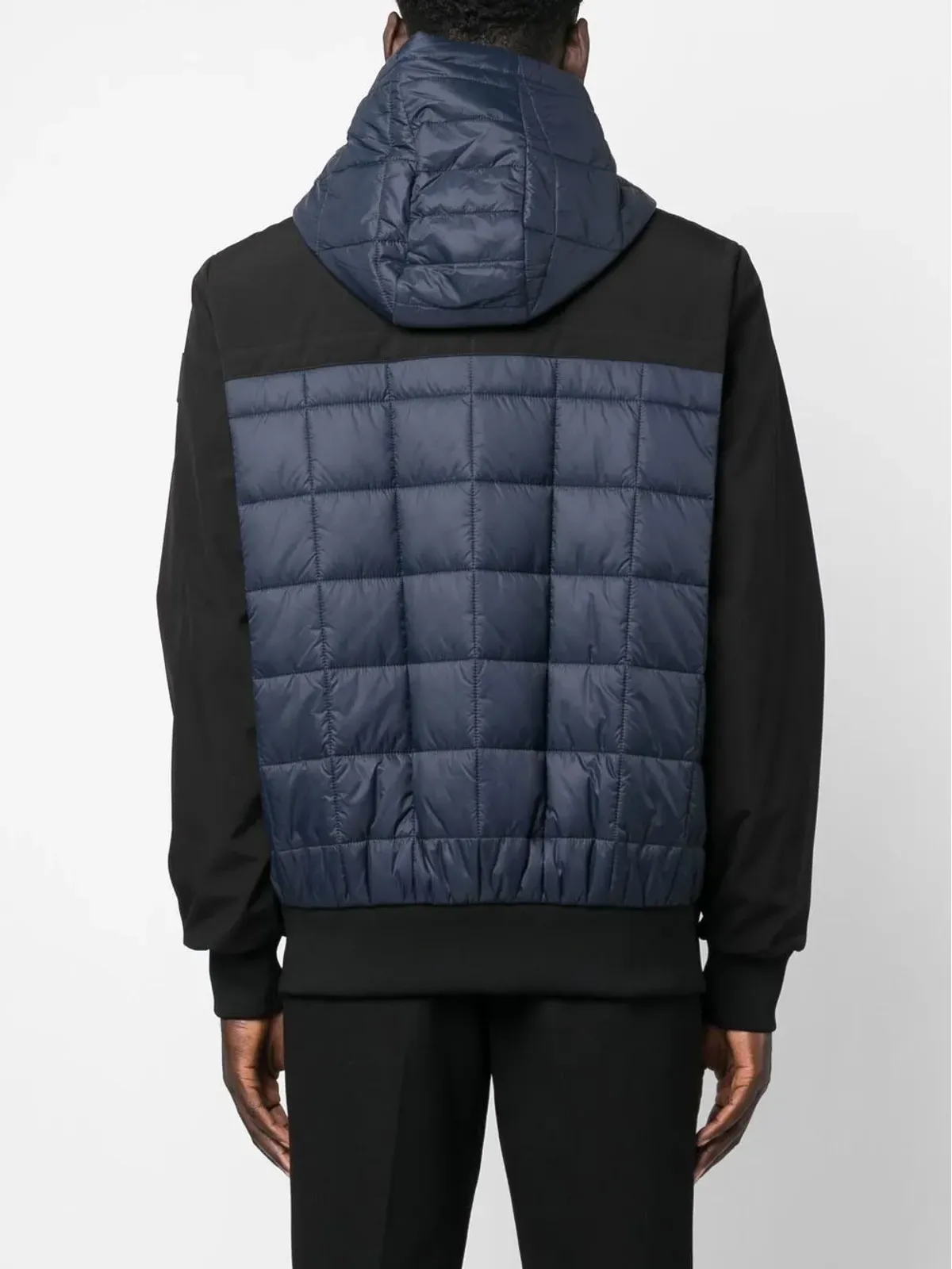 Moose Knuckles panelled hooded padded jacket - Blue - 画像4