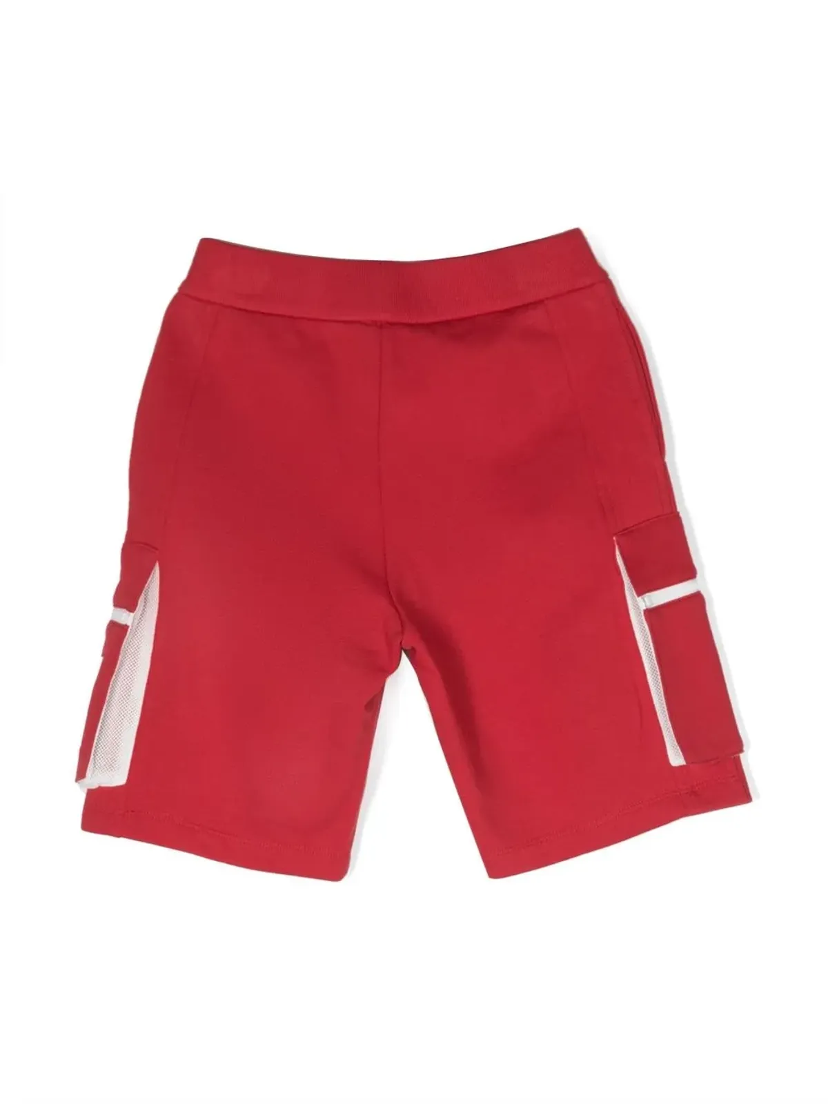 Emporio Armani Kids ツートーンコットン トラックショーツ - 画像2