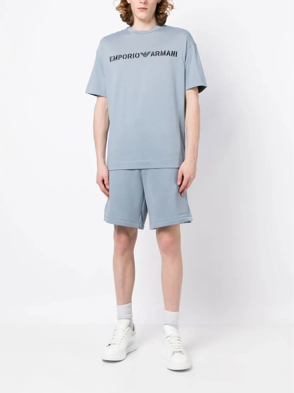 Emporio Armani エラスティックウェスト バミューダショーツ ブルー - 画像2
