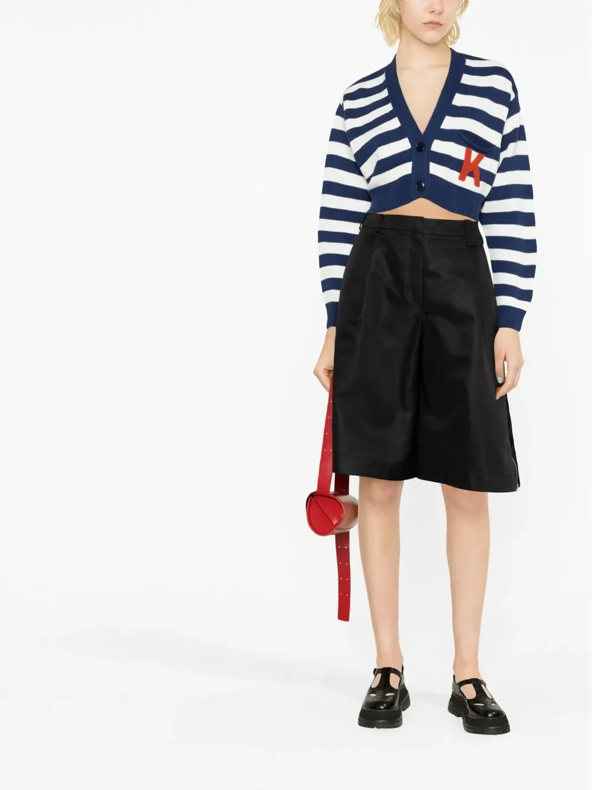 Kenzo マリンストライプのクロップドカーディガン - 画像2