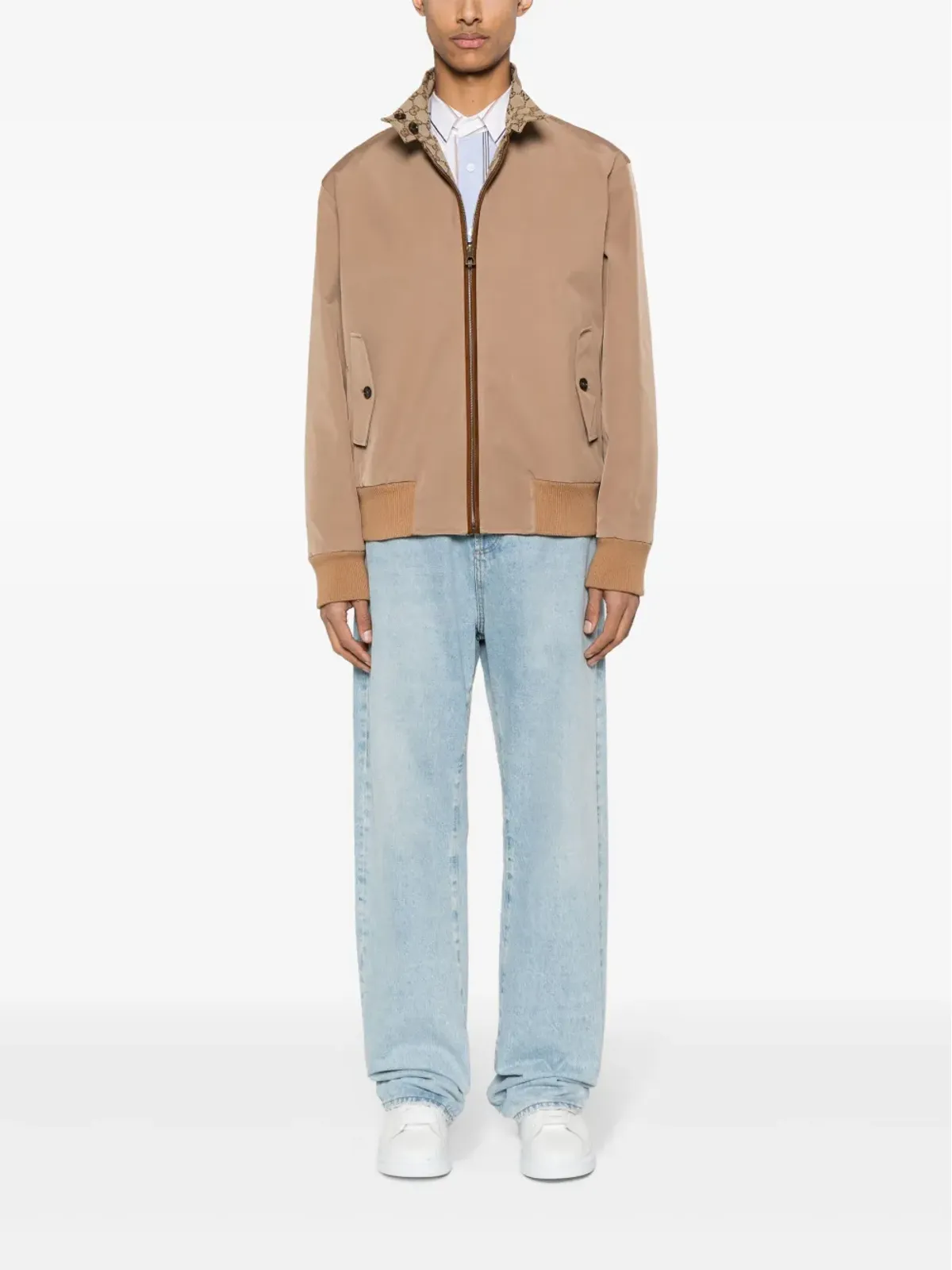 Gucci GG Supremeキャンバス リバーシブルジャケット - ブラウン - 画像2