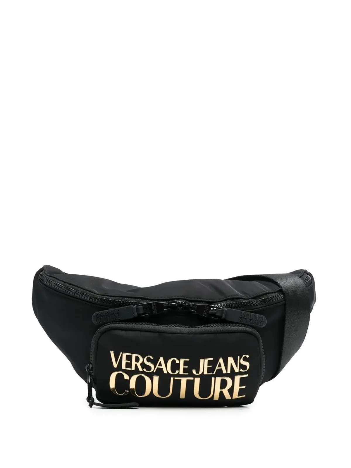 Versace Jeans Couture ロゴプリント ベルトバッグ ブラック - 画像1