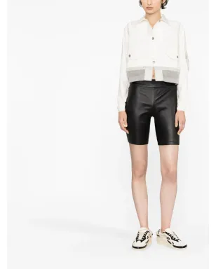 LOEWE ロゴプリント レザーショーツ - サムネイル4