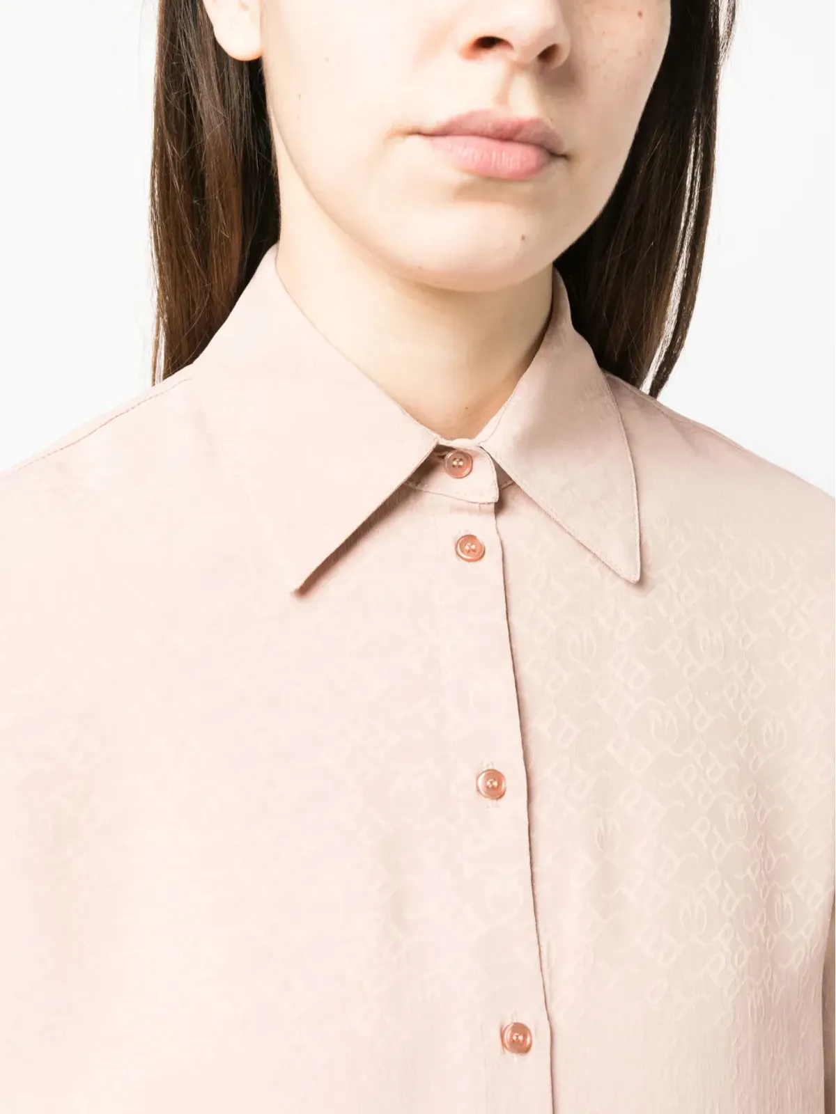 PINKO ジャカードロゴ長袖シャツ - 画像5