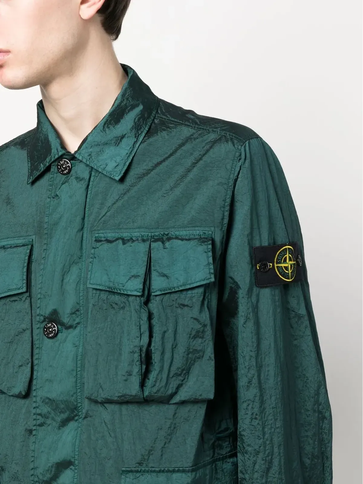 Stone Island コンパスパッチ シャツジャケット - 画像5