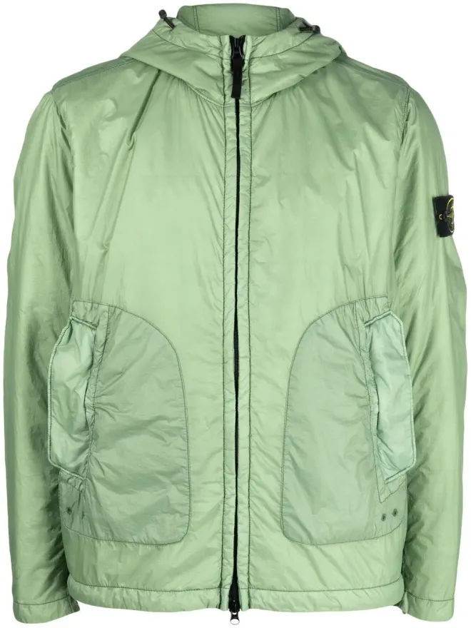 Stone Island Stone Island ロゴパッチ付きフードジャケットの商品画像