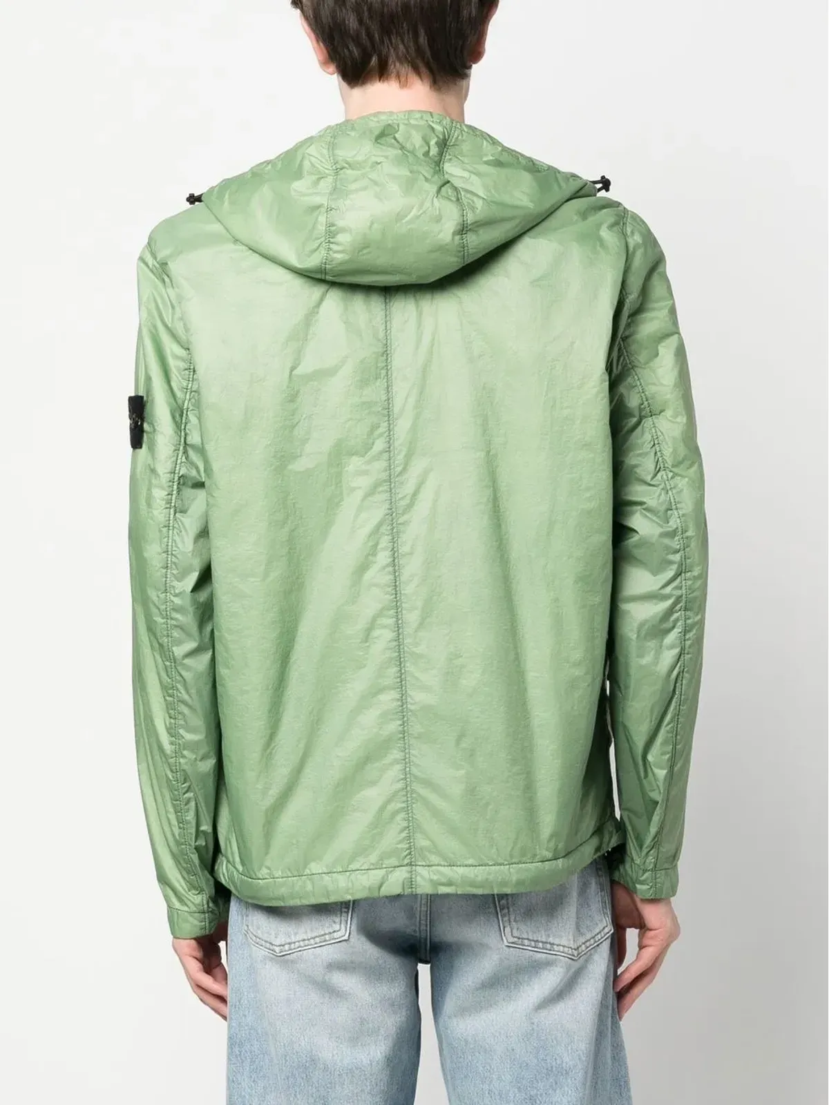 Stone Island ロゴパッチ付きフードジャケット - 画像4