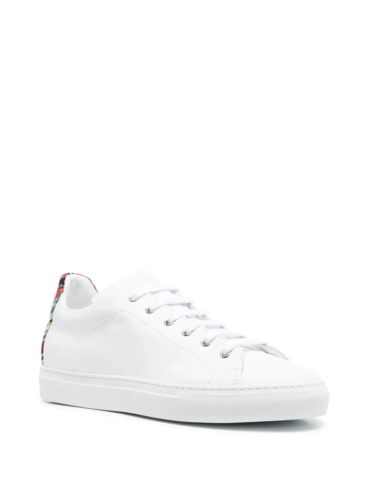 Missoni ジグザグトリム レザー スニーカー - White - 画像2