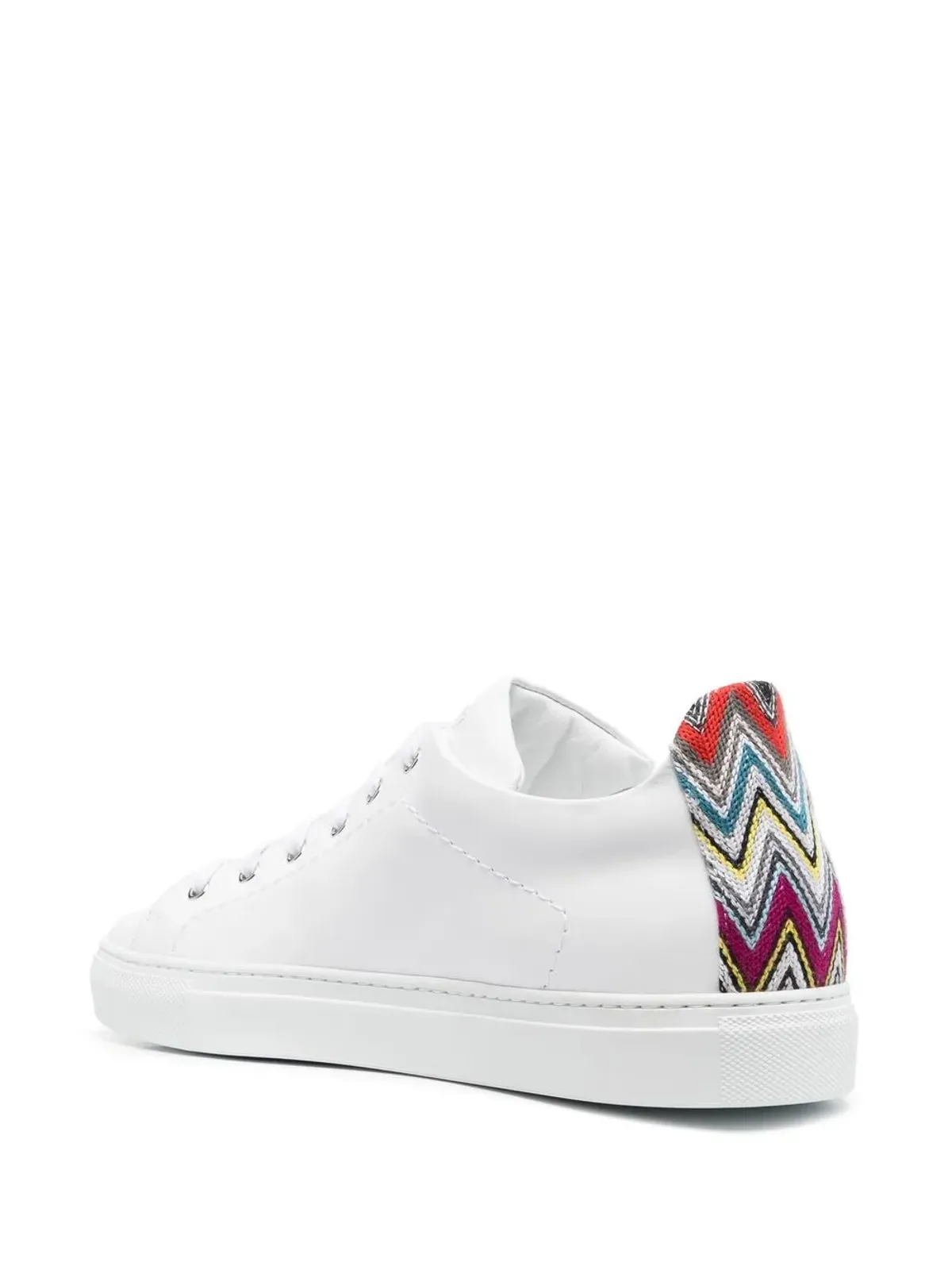 Missoni ジグザグトリム レザー スニーカー - White - 画像3