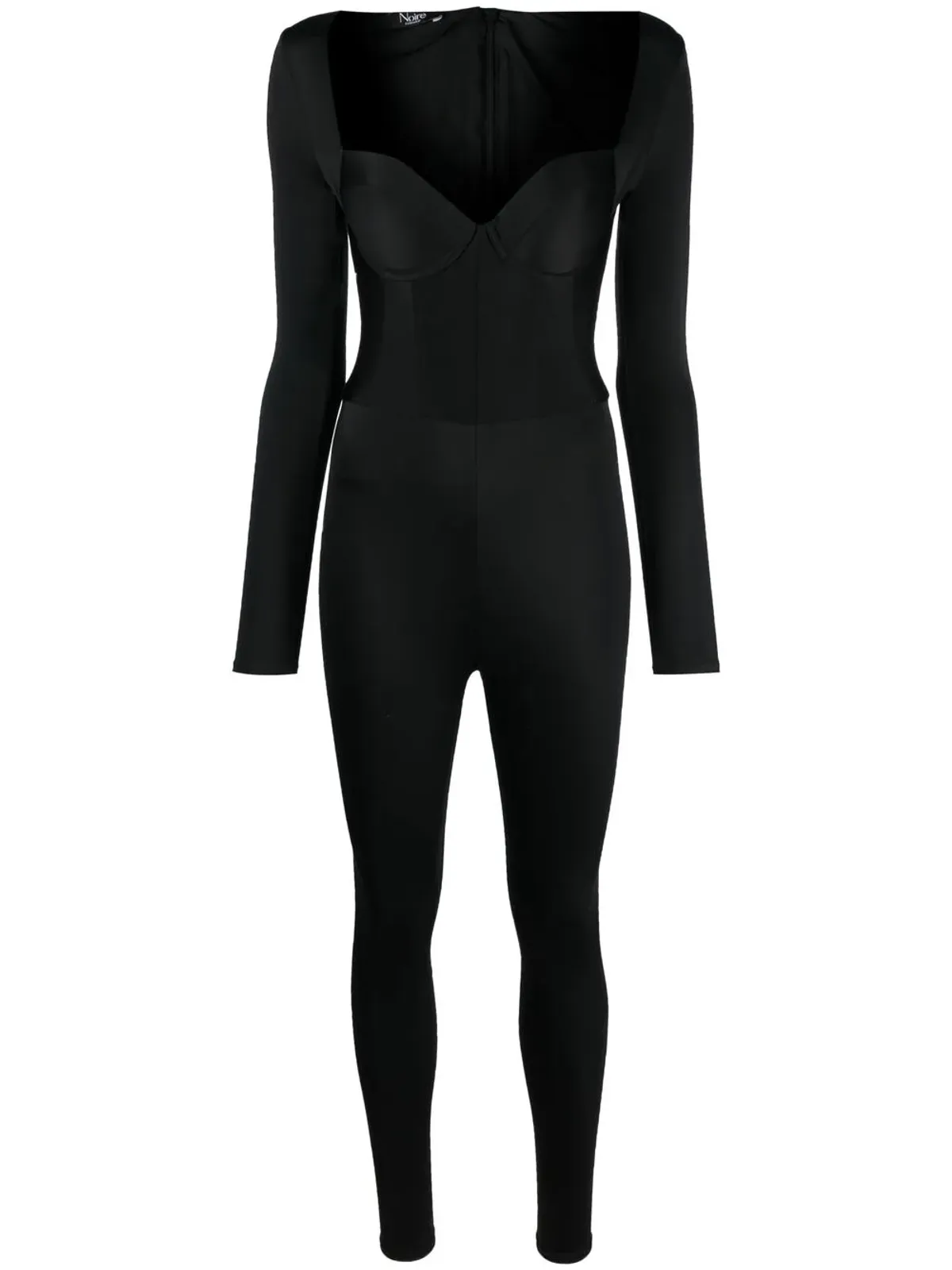 Noire Swimwear スイートハートネック・ストレッチジャンプスーツ（ブラック） - 画像1