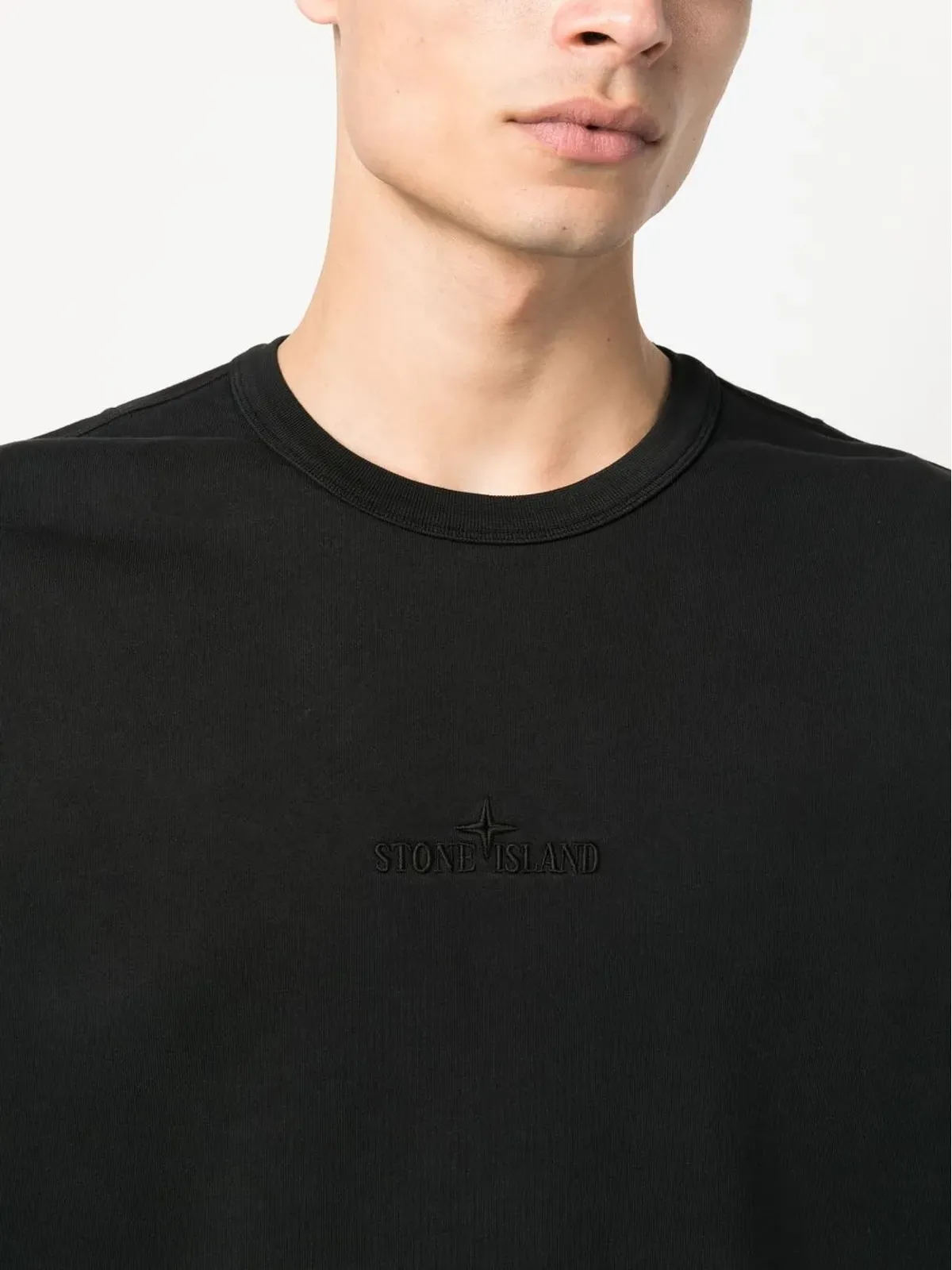 Stone Island 刺繍ロゴ クルーネック スウェットシャツ - 画像5