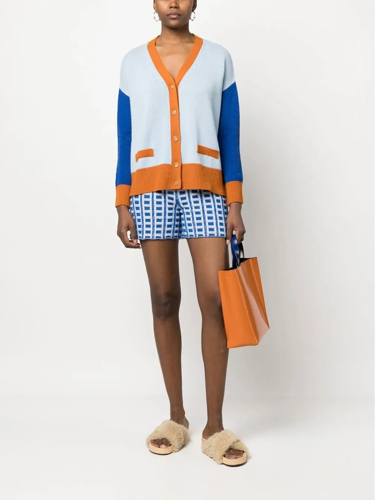 Marni コントラストトリム ニットカーディガン - 画像2
