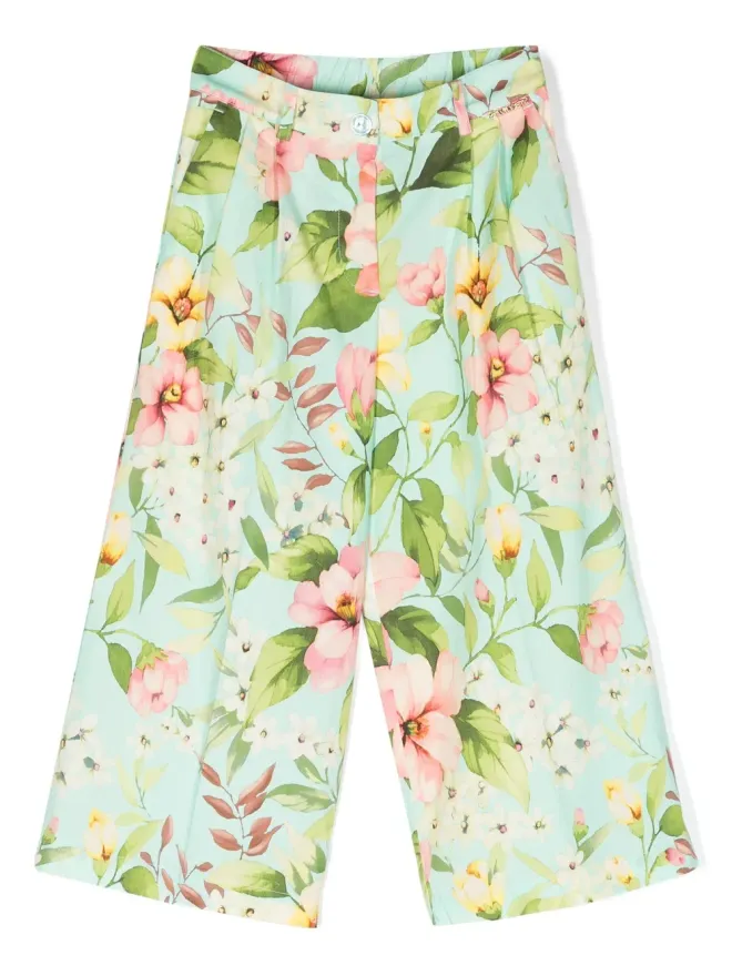TWINSET Kids TWINSET Kids 花柄プリント クロップドパンツの商品画像