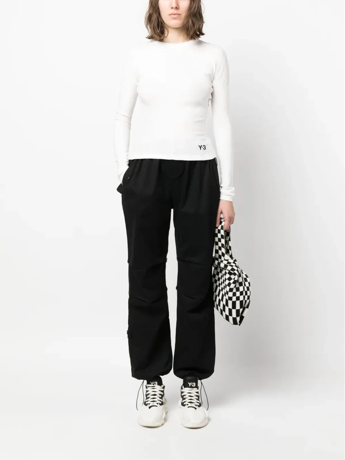 Y-3 ロゴプリント オーガニックコットン Tシャツ - 画像2