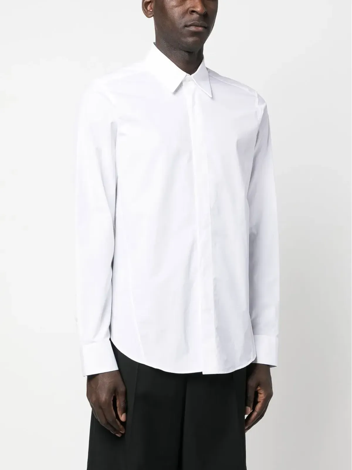 Lanvin ポインテッドカラー コットンシャツ - 画像3