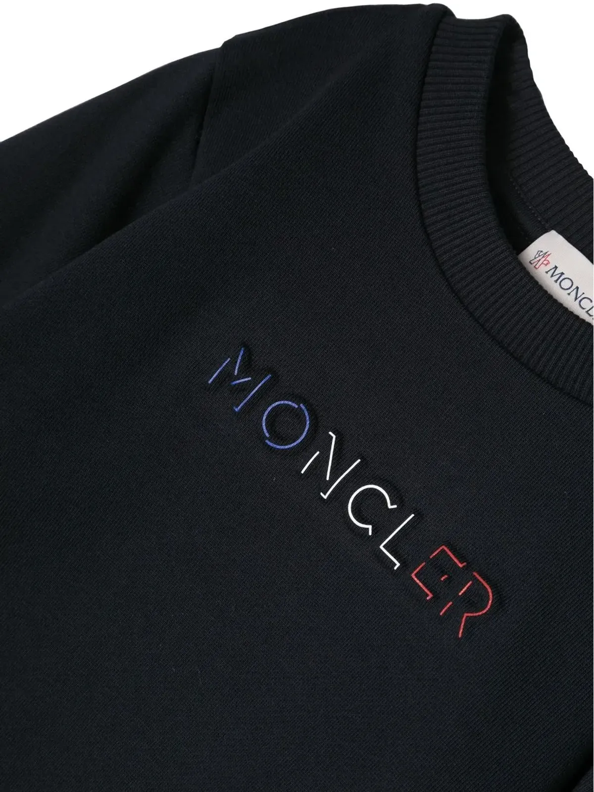 Moncler Enfant ロゴプリント コットン スウェットシャツ - Blue - 画像3