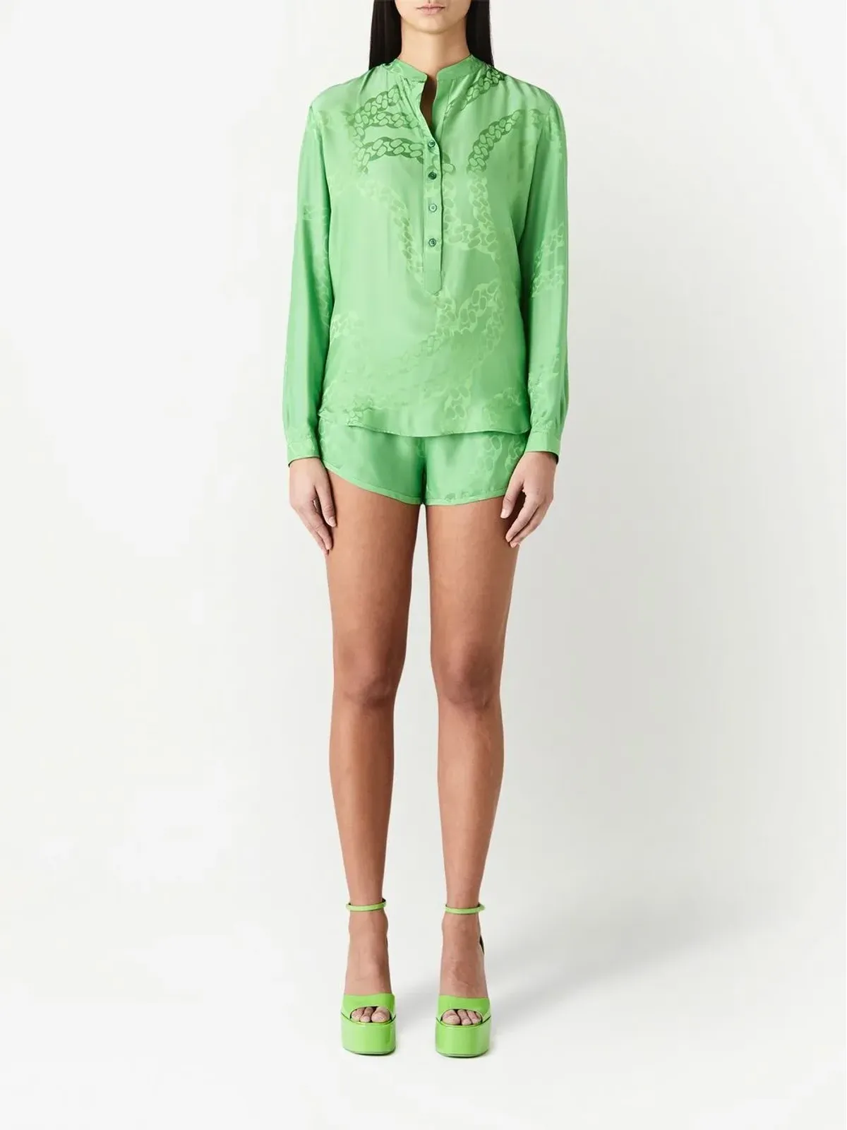 Stella McCartney ミッドライズ サテン仕上げショーツ - 画像2