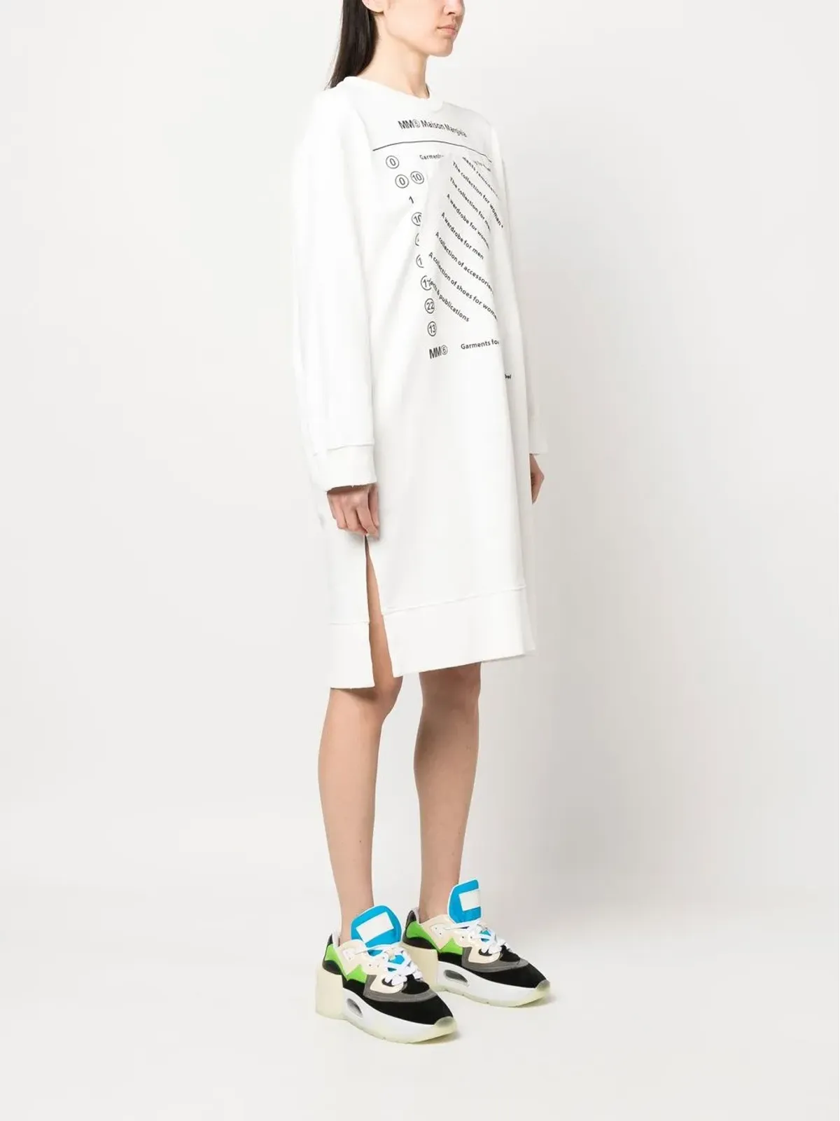 MM6 Maison Margiela ロゴプリントスウェットドレス - 画像3