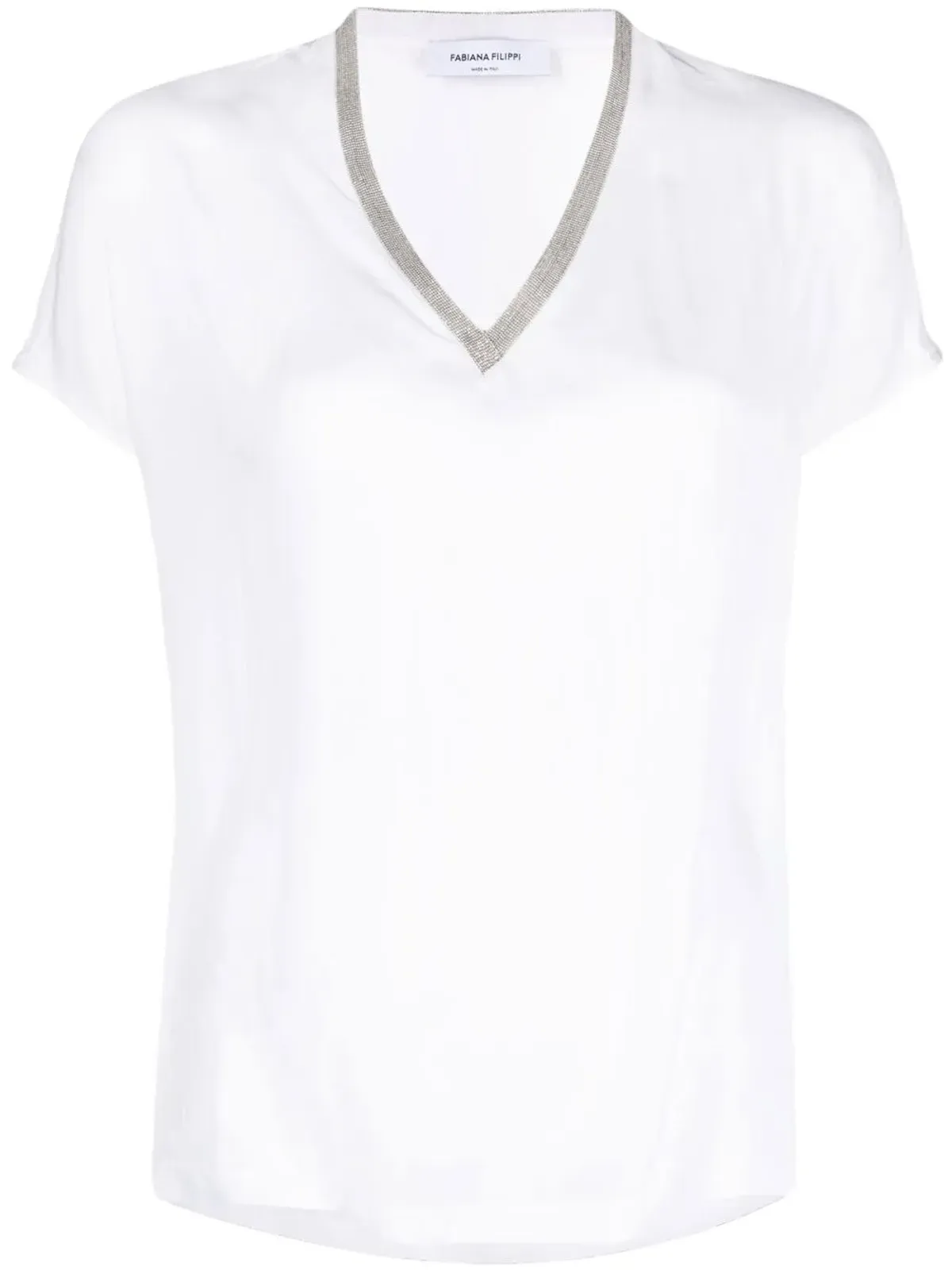 Fabiana Filippi Vネック半袖Tシャツ - 画像1