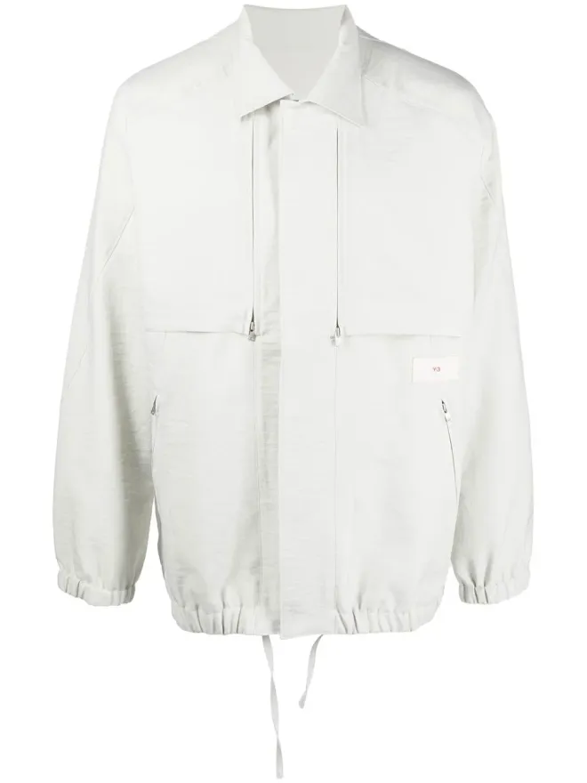 Y-3 Y-3 グレーの前立てを隠したファスナー式ジャケットの商品画像