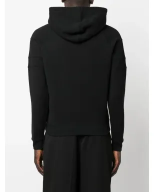 Saint Laurent 紐付きオーガニックコットン フーディー - ブラック - サムネイル4