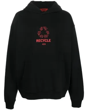 424 ロゴプリント「Recycle」フーディー - サムネイル1