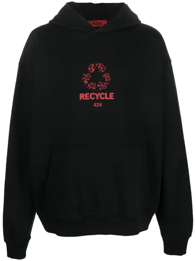 424 424 ロゴプリント「Recycle」フーディーの商品画像