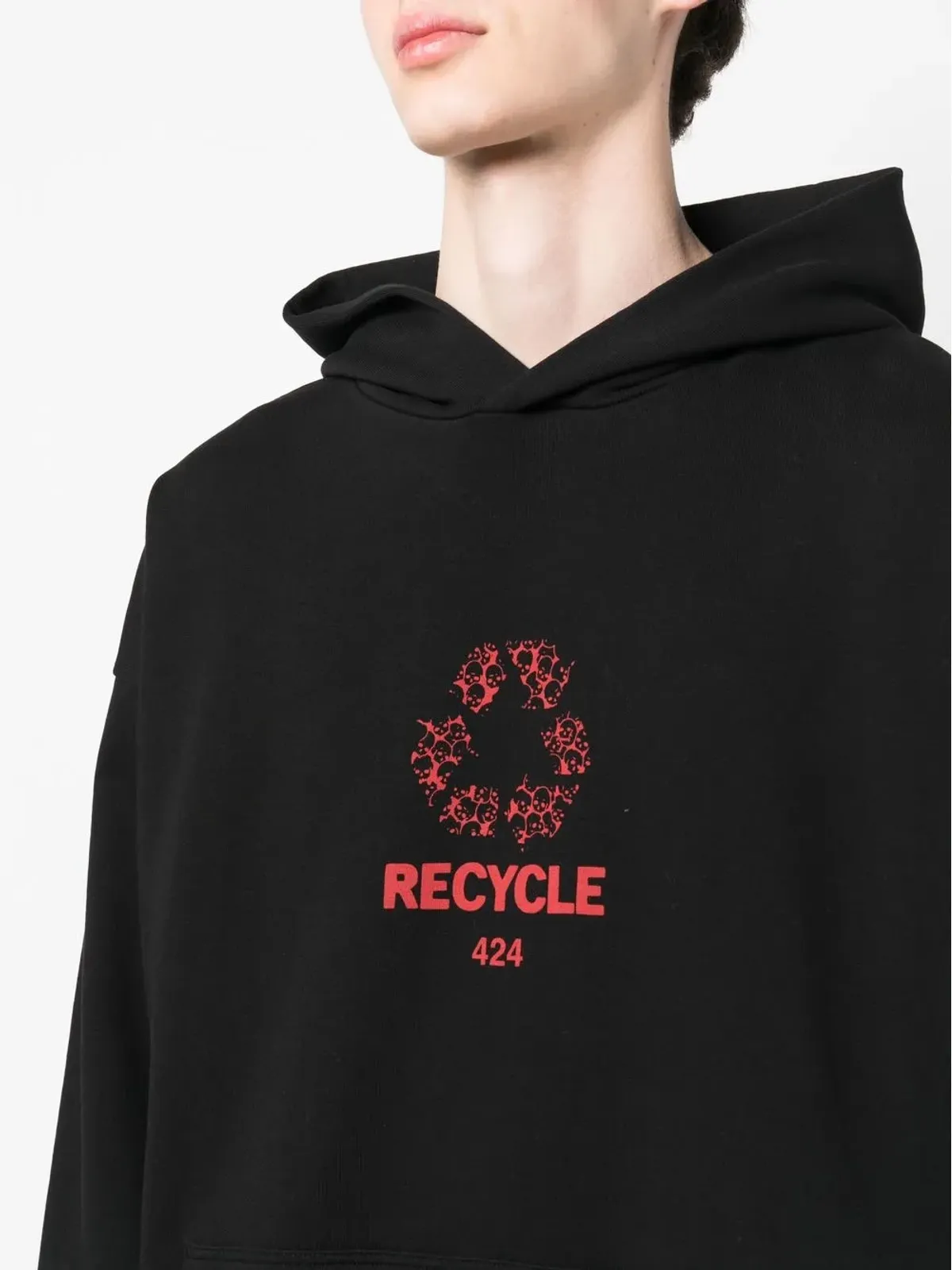 424 ロゴプリント「Recycle」フーディー - 画像5