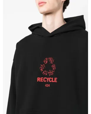 424 ロゴプリント「Recycle」フーディー - サムネイル5