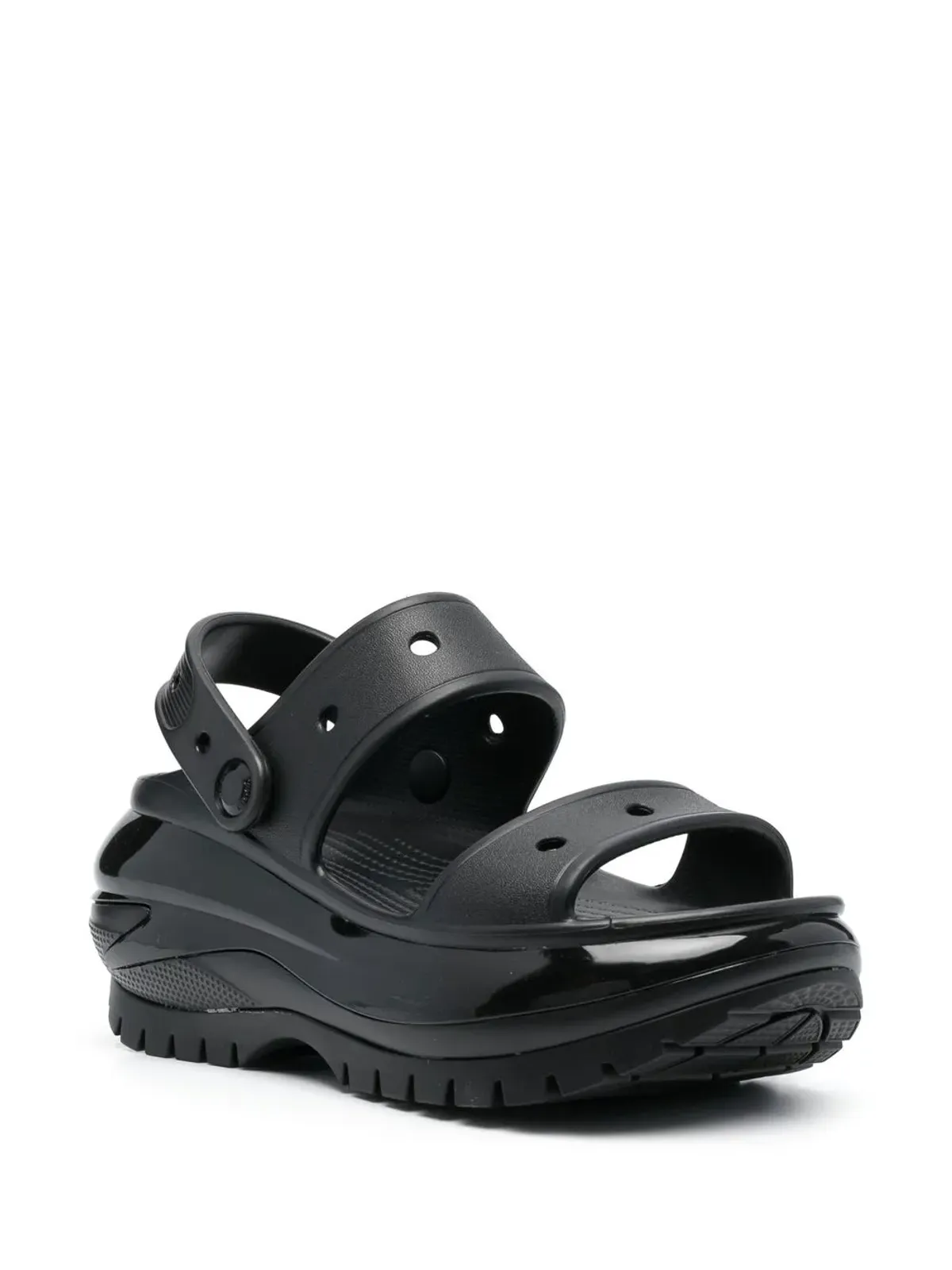 Crocs Mega Crush ラバーサンダル - ブラック - 画像2