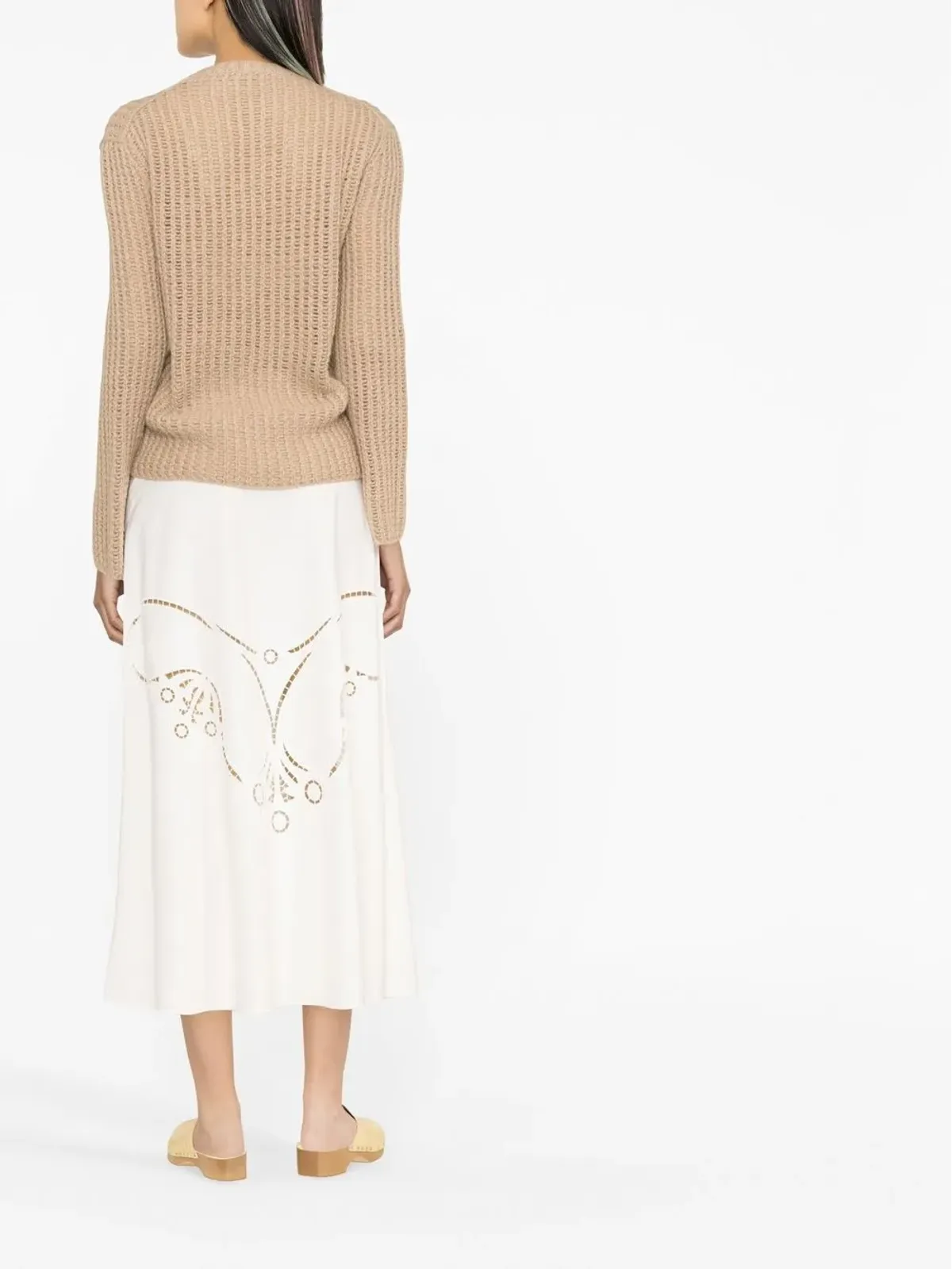 Chloé 高腰刺繍デザインスカート - 画像3