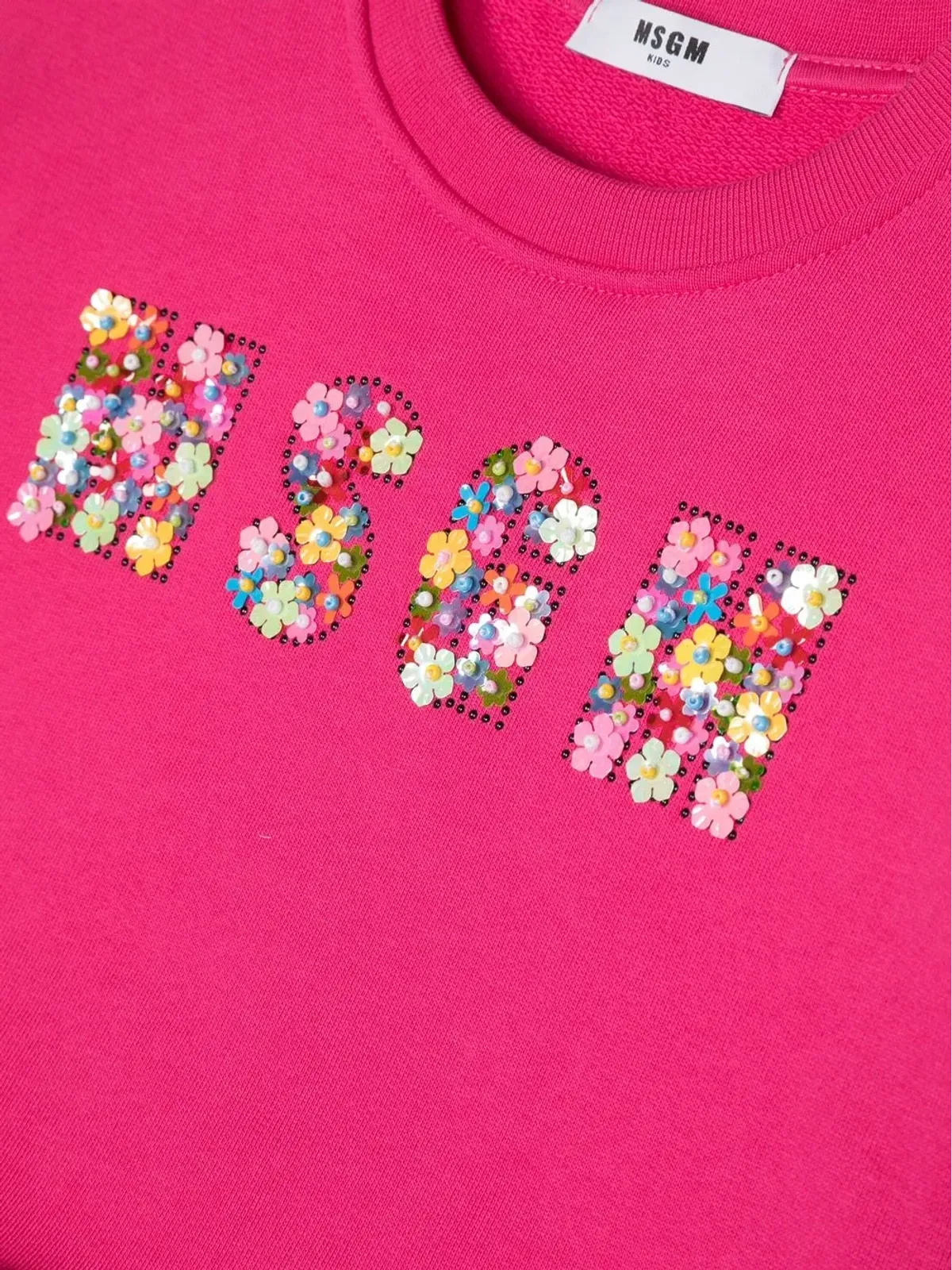 MSGM Kids エンベリッシュド ロゴ クルーネック スウェットシャツ - 画像3