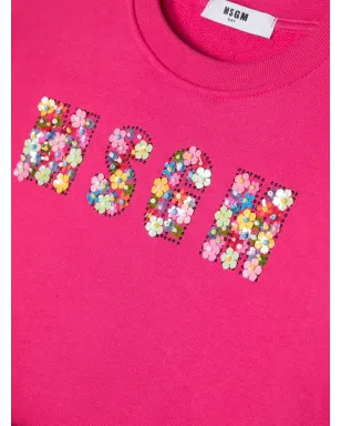MSGM Kids エンベリッシュド ロゴ クルーネック スウェットシャツ - サムネイル3