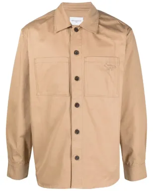 Maison Kitsuné ボタンアップシャツジャケット - ブラウン - サムネイル1