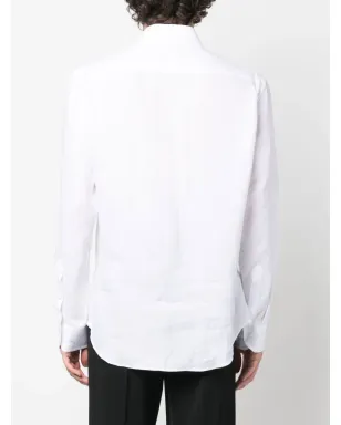 Giorgio Armani ボタンアップリネンシャツ - White - サムネイル4