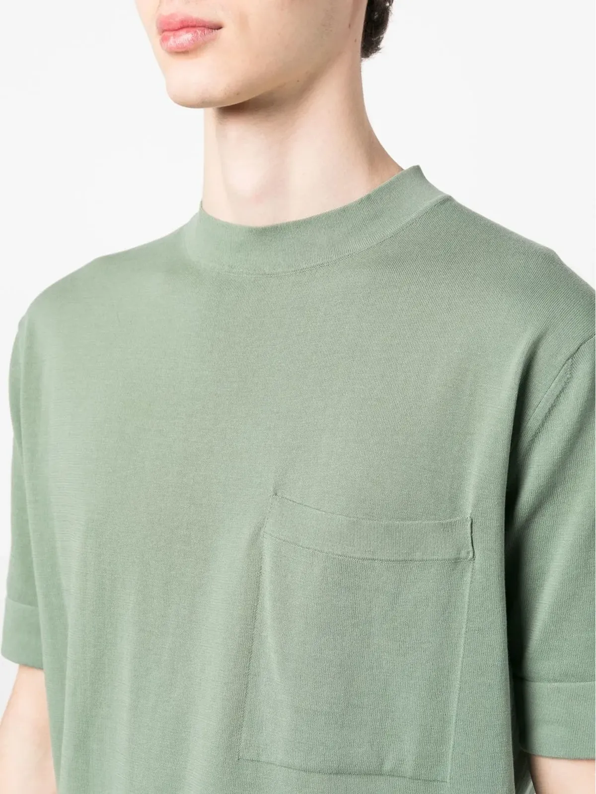 Dell'oglio クルーネック コットン Tシャツ - グリーン - 画像5