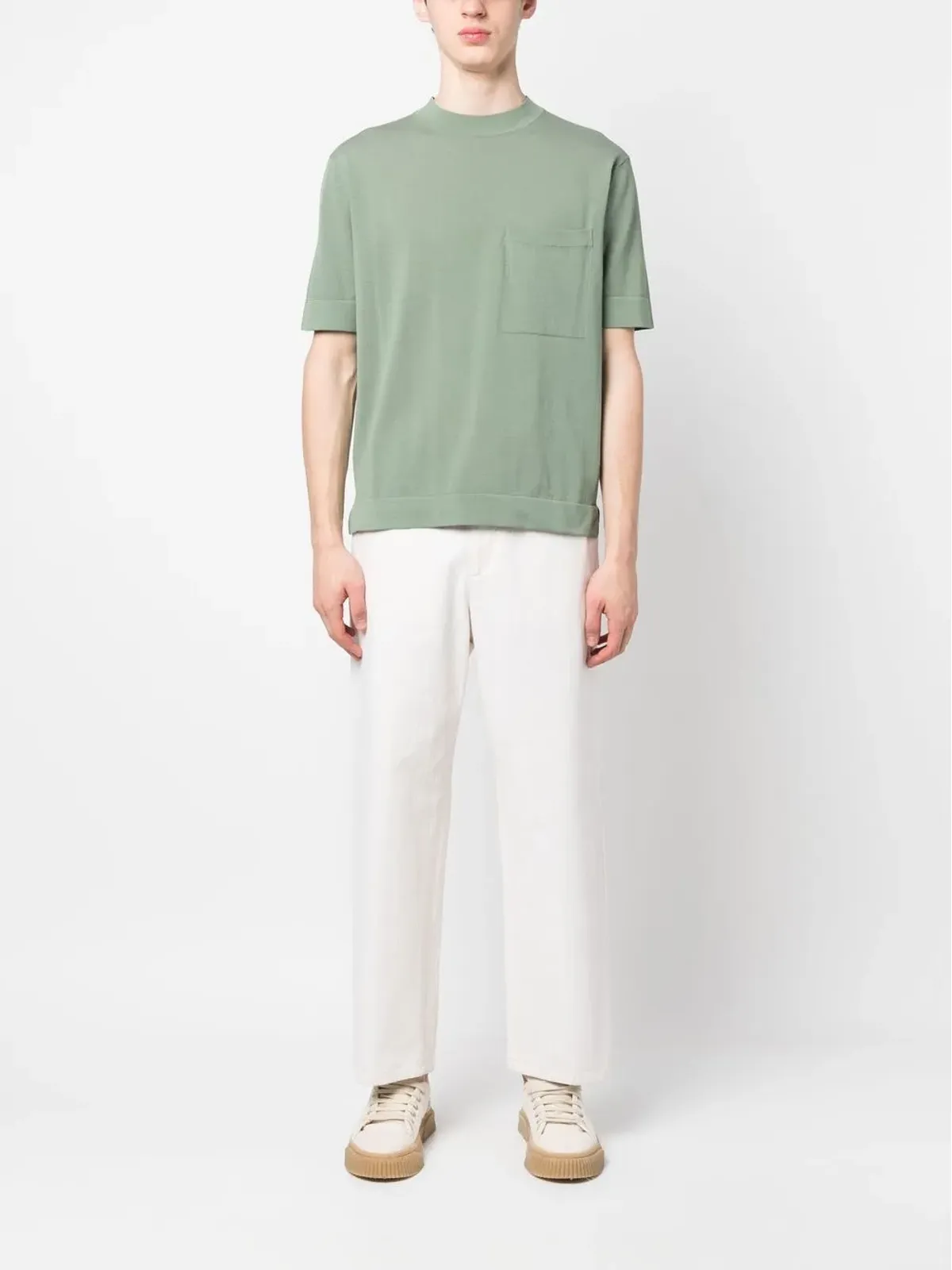 Dell'oglio クルーネック コットン Tシャツ - グリーン - 画像2